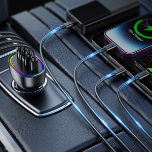 Incarcator auto telefon Joyroom Fast charge 70W, 2 x USB-A , 2x USB-C - Img 7