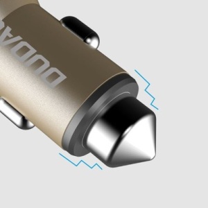 Incarcator Dudao Universal Car Charger 2x USB 2.4A golden - Img 6