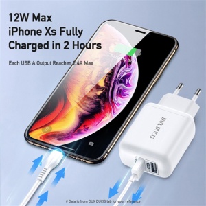 Incarcator priza Dux Ducis C10 2xUSB, 12W, 2.4A, Quickcharge 3.0 - Img 5