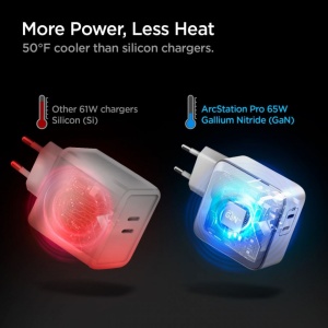Incarcator priza Spigen PowerArc PE2007 2xUSB-C, QC 3.0, 60W - Img 5