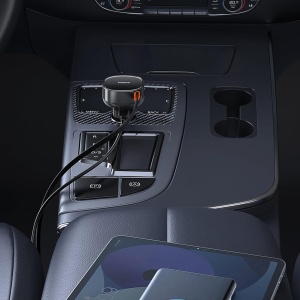 Incarcator telefon auto 2x Type-C , 60W , Fast Charging cu cablu USB C inclus Baseus Enjoyment Pro - Img 3