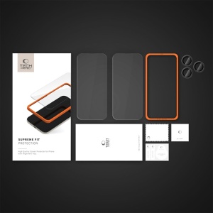 Set de sticla securizata iPhone 16 Pro pentru ecran si camera Tech Protect Supreme - Img 2