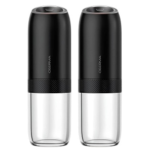 Set râșnițe electrice pentru Sare și Piper Deerma YM01, cană 175ml, mecanism ceramic, negru