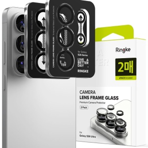 Sticla securizata pentru camera telefonului Samsung Galaxy S26 Ultra Ringke - Camera Lens Frame Glass Black X 2 buc
