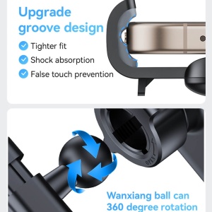 Suport Telefon Auto Yesido C240 pentru Grila Ventilație Mercedes, Rotire 360°, Magnetic, Negru - Img 5