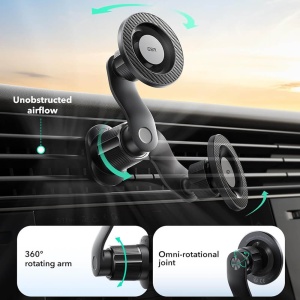Suport telefon pentru masina OmniLock ESR Magsafe pentru grila de ventilatie  - Img 2