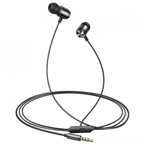 Casti audio in ear cu fir si microfon ,1.2m Usams EP44 culoare neagra - Img 2