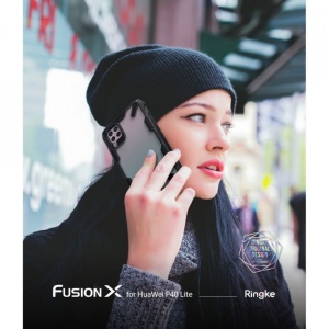 Husa Huawei P40 Lite- Ringke Fusion X- Camo Black - Img 3
