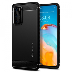 Husa Huawei P40 - Spigen Rugged Armor -Neagra - Img 1