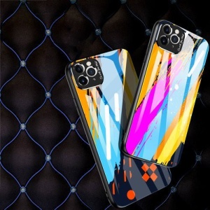 Husa Iphone 11 PRO MAX -Color Glass-cu sticla securizata- pattern 3 - Img 7