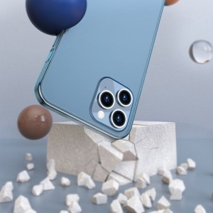 Husa iPhone 12 Pro Max -Baseus Frosted Glass Case cu margine flexibila -Transparenta - Img 5