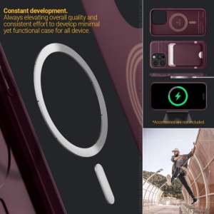 Husa iPhone 15 Pro Max Caseology Parallax Magsafe Burgundy by Spigen - Img 8