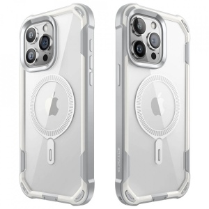 Husa iPhone 15 Pro Max i-Blason Ares Magsafe transparenta margini albe - Img 7