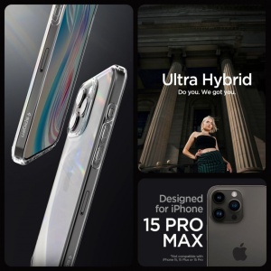 Husa iPhone 15 Pro Max - Spigen Ultra Hybrid Crystal Clear - Img 3
