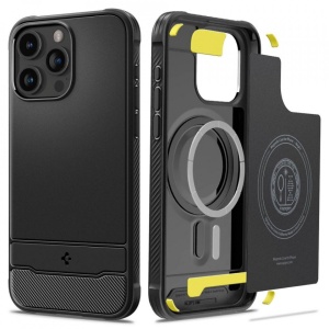 Husa iPhone 15 Pro Spigen Rugged Armor MagSafe - Img 1