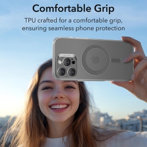 Husa iPhone 16 Pro ESR Zero HaloLock Frosted Grey - Img 6