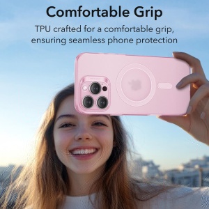 Husa iPhone 16 Pro ESR Zero HaloLock Frosted Pink - Img 3