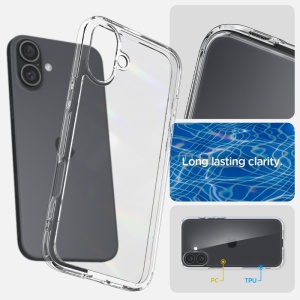 Husa iPhone 16 Spigen Ultra Hybrid Crystal Clear - Img 4