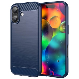 Husa iPhone 17 Carbon Series Albastra - Img 1