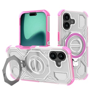 Husa iPhone 17 Carbon Shield PRO Roz Transparent