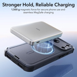 Husa iPhone 17 Pro ESR Cyber Armor Halolock neagra - Img 2