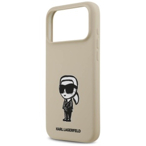 Husa iPhone 17 Pro Karl Lagerfeld Silicone Sketch & Logo Brown Karl - Img 2