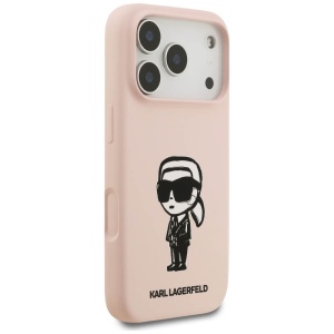 Husa iPhone 17 Pro Karl Lagerfeld Silicone Sketch & Logo Pink Karl - Img 5