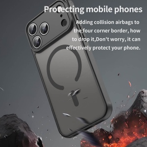 Husa iPhone 17 Pro Max HaloFrost Magsafe Neagra - Img 4