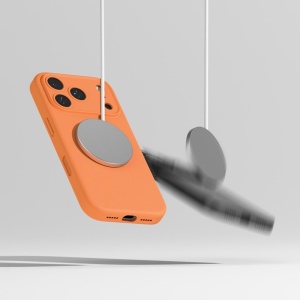 Husa iPhone 17 Pro Max Ringke Silicone Magnetic Magsafe tangerine - Img 7