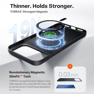 Husa iPhone 17 Pro Max Torras SlimFit MagSafe Series neagra - Img 5