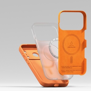 Husa iPhone 17 Pro Ringke Silicone Magnetic Magsafe tangerine - Img 5