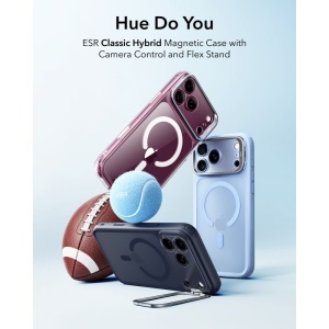 Husă iPhone 18 Pro ESR Classic Hybrid HaloLock Kickstand Frosted Light Blue - Img 3