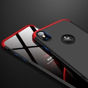 Husa Iphone XR-GKK 360 Front and Back Case Full Body Cover -Negru cu Rosu - Img 4