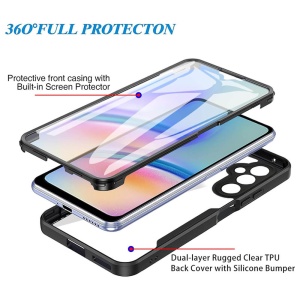 Husa Samsung Galaxy A15 ColorVerse 360 + Screen Protector -margine neagra - Img 2
