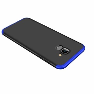 Husa Samsung Galaxy A8 -GKK 360 Front and Back Case Full Body Cover -Negru cu Albastru - Img 3