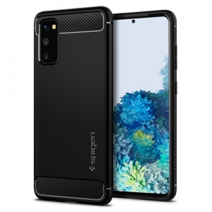Husa Samsung Galaxy S20 - Spigen Rugged Armor -Neagra - Img 1