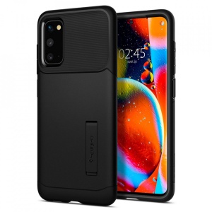 Husa Samsung Galaxy S20 -Spigen Slim Armor - Black - Img 1