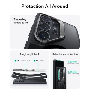 Husa Samsung Galaxy S26 Ultra Classic Hybrid HaloLock Kickstand cu MagSafe de la ESR transparenta / negru - Img 2