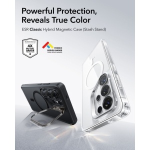 Husa Samsung Galaxy S26 Ultra Classic Hybrid HaloLock Kickstand cu MagSafe de la ESR Frosted Black - Img 4