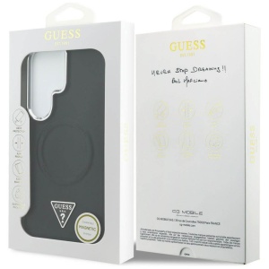 Husa Samsung Galaxy S26 Ultra Guess Embossed Ring Triangle Logo MagSafe neagra - Img 7