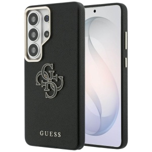 Husa Samsung Galaxy S26 Ultra Guess Grained Big 4G Metal Logo Neagra