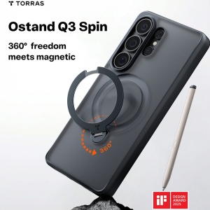 Husă Samsung Galaxy S26 Ultra Torras Ostand Spin Series – Stand 360°, Protecție Avansată, transparenta - Img 3