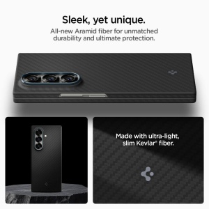 Husa Samsung Galaxy Z Fold 7 Spigen Air Skin Aramid Black - Img 3