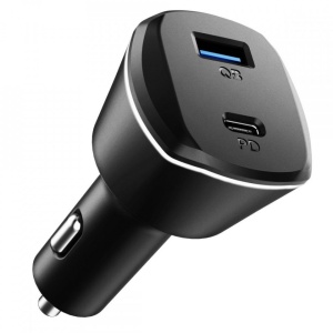 Incarcator auto pentru telefon Spigen PC1800 PowerArc USB/USB Type C PD30W/QC.3.0 - Img 1