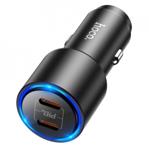 Incarcator auto telefon Hoco NZ3 2xUSB Type-C, QC 3.0,PD 40W, 3A - Img 2