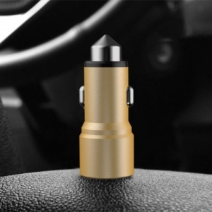 Incarcator Dudao Universal Car Charger 2x USB 2.4A golden - Img 7