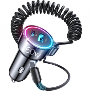 Incarcator telefon auto Joyroom fast charge 60W, porturi USB si Type C , cablu 1.5 m USB tip C inclus - Img 5