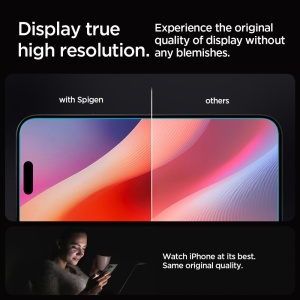Sticla securizata iPhone 16 Pro / iPhone 17 / iPhone 17 Pro Spigen Glass.tR EZ-FIT ( pachet 2 buc) - Img 3
