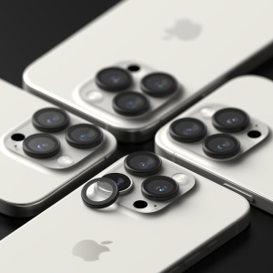Sticla securizata pentru camera telefonului iPhone 16 Pro / iPhone 16 Pro Max Ringke - Camera Lens Frame Glass Black - Img 6