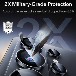 Sticla securizata pentru camera telefonului Samsung Galaxy S26 Ultra ESR Armorite Camera Lens Protectors clear/ negru - Img 2